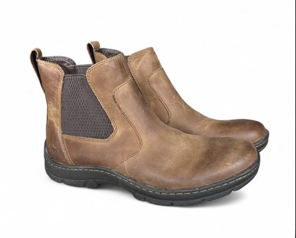 BOC Brown Leather Chelsea Boots Men’s 8M VTG Stretch Sides